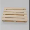 Posavasos Hueco de Madera Maciza Aislante para Taza de Té Asiento para Café Bandeja Pequeña Rectangular de Madera Mini Estante Pequeño