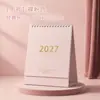 Calendario 2027 Simple Estilo Morandi Fresco Creativo Adorno de Escritorio Oficina Planificador para Tomar Notas y Registrar Calendario de Escritorio