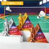 Trofeos de cristal hechos a medida para competiciones de bádminton, premios y recuerdos personalizados para campeones de eventos deportivos individuales y de dobles