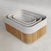 Cesta de almacenamiento de bambú, cesta para guardar artículos diversos de escritorio, cesta para guardar cosméticos, cesta para guardar aperitivos, cesta para guardar artículos diversos de pasillo, caja de almacenamiento