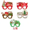 Óculos de Decoração de Papel 3D de Natal para Adultos e Crianças Adereços de Fantasia Festa Armação de Óculos Papai Noel Rena