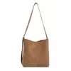 Bolso de mano tejido con textura vintage, casual y a la moda, bolso de hombro elegante para el día a día con neceser a juego