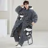 Pijama Masculino Inverno Três Camadas Acolchoado Coral Fleece Espessado com Forro de Fleece Roupa de Dormir Masculina de Inverno Desenho Animado Roupa de Casa conjunto