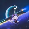 Merchandising de Honkai Star Rail Llavero Acrílico Mariposa Bebiendo Luna Fuego Fluyente Luciérnaga Arena Fluyente Fuegos Artificiales Dorados Colgante Accesorio para Bolsa
