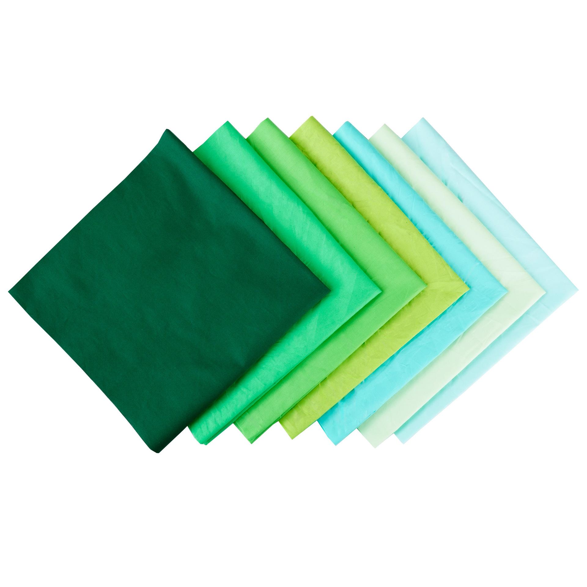 绿色纯色斜纹拼布布组