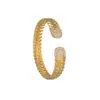 Pulseira Aberta em Aço Inoxidável Serpentina de Refluxo Mais Vendida Transfronteiriça Leve Luxo Simples Pulseira com Pérola Zircônia Incrustada Atacado