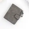 Billetera Nueva para Mujer Corta con Cierre de Cremallera y Hebilla Gran Capacidad Múltiples Ranuras para Tarjetas Billetera Pequeña Esmerilada Billetera Billetera para Mujer