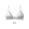 Ropa Interior de Seda para Mujeres con Poco Busto, Push-Up, Ultra Delgada, Sin Varillas, Sexy, Sujetador Suave de Seda de Morera para Verano