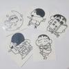 Hoz Anime Personalizada Niña Linda Panda Lindo Crayon Winnie the Pooh Plata Impermeable Teléfono Móvil Pegatina de Metal