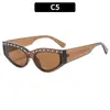 Nuevas Gafas de Sol de Moda para Mujer con Cejas de Diamante Gafas de Sol Tendencia Europea y Americana Transfronteriza Gafas de Sol con Sentido Avanzado