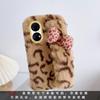Pulseira de Banda de Pulso com Laço de Leopardo Tridimensional para Capa de Celular Huawei p50 P40 Pro + Adequado para Inverno p50e Cabelo