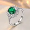 Anéis Europeus e Americanos de Venda Quente Transfronteiriça com Incrustação de Artesanato Fino, Anéis Azuis de Diamante da Moda de Luxo Leve, Produtos de Nicho de Alta Qualidade, Venda Direta de Fabricantes