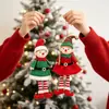 Decoraciones navideñas pareja de dibujos animados cinturón colgante muñeco elfo accesorios para disfraz de escena colgante para árbol de Navidad