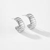 Versión coreana transfronteriza de pendientes irregulares geométricos de anillo C, pendientes de cobre para mujer, accesorios sencillos de alta gama, fabricantes al por mayor