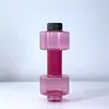 Novo Copo de Água Haltere Criativo Esportivo Plástico Copo Haltere Aparência Premium Outdoor Esportes Garrafa de Água Fabricante Atacado