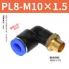 Molde de Codo de Rosca Métrica PL Boquilla de Agua M6M8M10M12M16 Tubo de Aire Ángulo Recto Inserto Rápido Conector de Rosca Gruesa Rosca Fina
