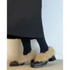 Sapatos de Algodão Quentes Femininos de Veludo, Modernos e Versáteis, Novidade Outono e Inverno 2025, Estilo Britânico Retrô, Salto Grosso para Mulheres