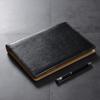 Bloco de notas de negócios de alta qualidade, caderno de folhas soltas, caderno A5, couro PU, livro de escritório, registro, livro de conferências, logotipo impresso