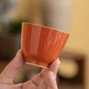 Taza de té individual de cerámica Master, taza de té de degustación con esmalte de color, juego de té Kung Fu, taza de esmalte interior y exterior de alta temperatura, regalo, taza abierta