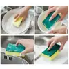 Esponja de Limpeza para Cozinha, Pad de Limpeza Espesso Dupla Face Durável, Esfregão Mágico, Pano de Prato, Esfregão para Panelas, Esponja Durável para Lavar Louça
