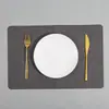 2025 Nuevo Exclusivo Transfronterizo de Amazon Cuero de PU Estilo Japonés Simple Imitación Lino Manteles Individuales Esterilla Aislante de Calor Mantel de Mesa