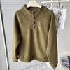 Sudadera de Terciopelo Austríaco de Cuello Alto de Diseño Nicho para Mujer Otoño e Invierno 2025 Top Chaqueta de Terciopelo Felpa Coreano para Mujer