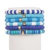 Pulseras de Arcilla Suave Coloridas de Moda Estilo Bohemio Transfronterizas Europeas y Americanas Set de 6 Piezas Mayoreo