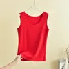 Novo Colete Térmico Feminino Outono/Inverno 2026, Forrado com Fleece e Espessado, Top Confortável de Cor Sólida para Camadas