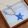 Colar de Estrela-do-Mar de Cerâmica Estilo Sudeste Asiático Feminino Nicho Estilo de Férias Temperamento de Beira-Mar Corrente para Clavícula Corrente de Suéter Acessórios Atacado