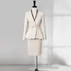 Trajes Profissionais de Alta Qualidade para Mulheres, Trajes da Moda Primavera & Outono, Roupa de Trabalho para Gerentes, Atendimento ao Cliente, Roupa de Trabalho para Recepção de Beleza Médica