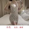 Lencería divertida, camisón sexy con tirantes y flores, de encaje, tentación, uniforme, pijama 6319