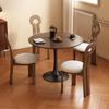 A8L Mesa Redonda Pequeña de Madera Maciza Mesa Redonda Apartamento Pequeño Hogar Complejo Estilo Antiguo Balcón Mesa de Café Mesa de Café Ocio Recepción