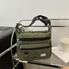 2025 Nueva Bolsa de Nylon Repelente al Agua para Hombre Bolso de Hombre Casual de Negocios Horizontal Hombro Cruzada Mochila Bolso de Hombre