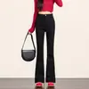 Jeans acampanados de alta calidad para mujer 26, jeans bootcut de cintura alta adelgazantes para otoño e invierno transfronterizos, admite envío directo