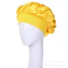 Sombrero bufanda de alta elasticidad para comercio exterior transfronterizo de Amazon, gorro de ducha, gorro de dormir de satén para el cuidado de la mujer con ala grande, elegante
