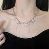 Collar de borlas de mariposa glaciar para mujer, personalidad nicho, moda japonesa y coreana, nuevo otoño 2023, collar de alta gama