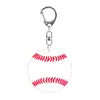 Chaveiro Criativo de Impressão Plana 2D Transfronteiriço Pingente Simples de Acrílico Futebol Baseball Basquete Rugby Vôlei