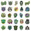 50 Stickers Graffiti Verdes Estilo Gótico Laptop Manual Carcasa de Teléfono Decorativos DIY Stickers Transfronterizos