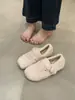 Ropa de Abrigo de Invierno para Mujer Zapatos Birkenstock Cálidos y de Terciopelo con Aumento Interno Zapatos de Suela Gruesa con Piel para Mujer