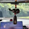 Colgante de calabaza de madera de durazno natural para coche, amuleto de paz, decoración de loto de madera de durazno para coche, regalo de bendición de área escénica de alta gama