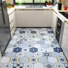 Tapete de Piso Impermeável Antiderrapante de PVC para Cozinha, Capacho de Couro para Entrada de Varanda Hall, Tapete de Piso de Cozinha Personalizável