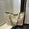 Bolsas para Mulheres Verão Palha Bolsa de Palha Estilo Novo Grande Capacidade Vazada Tecida Moda Bolsa Feminina Textura Bolsa para o Dia a Dia