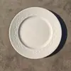 Plato Plano de Cerámica Estampado Estilo Francés, Plato de Cena Estilo Occidental, Plato para Filete, Plato para Pasta, Plato de Vajilla para el Hogar, Plato para Entrantes Fríos de Hotel y Restaurante