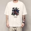 Camiseta de Verano para Hombre de Una Pieza Estampada Luna Ligera Oda Manga Corta y Bestias Campesinas Kedo Animación Ropa Circundante