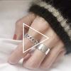 Anel Feminino 925 Sterling Prata Japonês e Coreano Estilo Simples Internet Popular ins Moda Fria Estilo Retrô Pulseira Aberta Personalidade da Moda