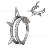 Guanzhiniu F136/G23 Anillo de Nariz de Titanio Pendientes Anillo de Septum Anillo Cerrado de Doble Capa de Circonia Europeo y Americano Piercing