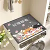 Almofada de Rolo de Lama Diatomácea Mensagem Coração Quente Decoração de Embelezamento Anime Resistente à Sujeira Absorvente de Água Tapete de Mesa Fácil de Limpar Capa de Armazenamento