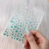Paso a Paso Calcomanías para Uñas Mariposa Azul Hielo Verde Rosa Estampado Estéreo 5D Estilo Europeo Estilo Ins Calcomanía al por Mayor