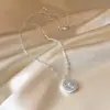 Moderna Cadena para Clavícula con Colgante de Zirconia Cúbica Azul Profundo en Forma de Estrella Dulce Elegante Exquisita Sentido de Diseño de Nicho Collar Versátil para Mujeres