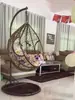 Cadeira de Balanço Suspensa Ninho de Pássaro em Ferro Forjado, Cadeira Suspensa de Rattan, Balanço Cesta Suspensa, Varanda Interna Externa Novo Modelo Cadeira de Balanço Preguiçosa para Lounge